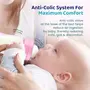 Chicco Feed Easy Milk Feeding Bottle for Babies & Toddlers, V-Shaped Anti-Colic System to Prevent Colic, Gas & Discomfort, BPA-Free, Slow Flow, 0m+ (125ml, Pink), 5 image