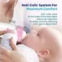 Chicco feed easy Milk Feeding Bottle for Babies & Toddlers, V-Shaped Anti-Colic System to Prevent Colic, Gas & Discomfort, For Comfortable latch, Ultra-Soft Silicone Nipple, Spill-Proof Cap & Stopper, BPA-free, Slow Flow, 0m+ (Pink, 125 ml Bottle, Pink), 5 image