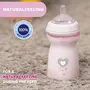Chicco Natural Feeling 330ml Baby Milk Feeding Bottle with Wide Neck, Anti-Colic for Easy Milk Flow, for Babies & Toddlers 6m+ (Pink), 5 image