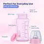 Chicco Feed Easy Milk Feeding Bottle for Babies & Toddlers, V-Shaped Anti-Colic System to Prevent Colic, Gas & Discomfort, BPA-Free, Slow Flow, 0m+ (125ml, Pink), 8 image