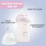 Chicco Natural Feeling 330ml Baby Milk Feeding Bottle with Wide Neck, Anti-Colic for Easy Milk Flow, for Babies & Toddlers 6m+ (Pink), 6 image