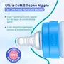 Chicco Feed Easy Anti-Colic Feeding Bottle for Babies (125ml) | Slow Flow Teat for Newborns | V-Shaped Anti-Colic System to Prevent Gas & Discomfort | Soft Silicon Nipple | Easy Grip | BPA Free (Blue), 7 image