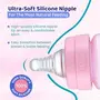 Chicco Feed Easy Milk Feeding Bottle for Babies & Toddlers, V-Shaped Anti-Colic System to Prevent Colic, Gas & Discomfort, BPA-Free, Slow Flow, 0m+ (125ml, Pink), 7 image