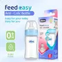 Chicco feed easy Milk Feeding Bottle for Babies & Toddlers, V-Shaped Anti-Colic System to Prevent Colic, Gas & Discomfort, For Comfortable latch, Ultra-Soft Silicone Nipple, Spill-Proof Cap & Stopper, BPA-free, Slow Flow, 0m+ (Pink, 125 ml Bottle, Blue), 7 image