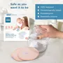 Mee Mee Reusable Cotton Maternity Breast Pads for Feeding Mothers 6 PCS | Washable Absorbing Nursing Pads, Leak Proof | Anti-Bacterial Dermatologically Tested, Bamboo Rayon Pads (100 Washes, Cream), 6 image