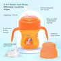 Mee Mee 2 in 1 Convertible Soft Spout & Straw Sipper Cup | Anti Spill, BPA-Free & Non-Toxic | Easy to Hold Detachable Handle | Unbreakable, Anti Leak Lock Bottle with Cap for Kids | 150 ml (Orange), 5 image