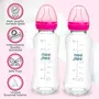 Mee Mee Premium Glass Feeding Bottle with Eazy-Flow Technology, Anti-Colic Valve,Anti Slip,BPA-Free Baby Feeding Bottle for Babies & Toddlers(Pink, 240Ml, Pack of 2), 5 image
