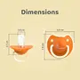 R for Rabbit Baby Tusky Pacifier Ultra Light Soft Silicone Nipple, Orthodontic Design, BPA-Free for Kids of 6 Months +|Large|Orange, 7 image