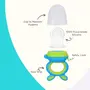 R for Rabbit First Feed Bunny Nibbler Soft Silicon Chewing Fruit Feeder for Babies | Baby Fruit & Food Veggie Teether |Hygenic & BPA Free | Pacifier for Infant 3+ Months (Green-Blue), 3 image