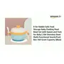 R for Rabbit Safe Feed Storage Baby Feeding Meal Bowl Set with Spoon and Fork for Baby | 304 Stainless Steel Multi-Functional Snack/Fruit Box 350 Gram Capacity (Blue), 3 image