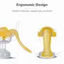 R for Rabbit First Feed Cozy Manual Breast Pump for Mothers with 2 Level Suction Adjustment, Soft and Gentle Silica Pad, Anti-Back Flow Compact Design, 1 Year Warranty (Yellow), 4 image
