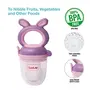 LuvLap Silicone Food/Fruit Nibbler with Extra Mesh, Soft Pacifier/Feeder, Teether for Baby, Infant, Bunny Violet & Pink, 4 image
