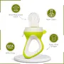 Mee Mee Fruit and Food Nibbler with Silicone Sack, Green, 4 image