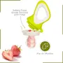 Mee Mee Fruit and Food Nibbler with Silicone Sack, Green, 3 image