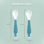 R for Rabbit Premium First Feed Spoon for Infant 4 Months Plus (Blue) & Safe Feed Flexi Spoon & Fork Set for Kids 6+ Months (Yellow Grey), 14 image