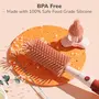 R for Rabbit Hygo Care Bunny 3-in-1 Cleaning Brushes for Baby Bottles, Straw & Nipple, BPA-Free Soft Silicone Bristles, Easy to Clean Bottles Corner, Hidden Storage & Adorable Design Cleaner (Red), 6 image