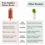 R for Rabbit Hygo Care Bunny 3-in-1 Cleaning Brushes for Baby Bottles, Straw & Nipple, BPA-Free Soft Silicone Bristles, Easy to Clean Bottles Corner, Hidden Storage & Adorable Design Cleaner (Red), 16 image