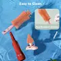 R for Rabbit Hygo Care Bunny 3-in-1 Cleaning Brushes for Baby Bottles, Straw & Nipple, BPA-Free Soft Silicone Bristles, Easy to Clean Bottles Corner, Hidden Storage & Adorable Design Cleaner (Red), 12 image